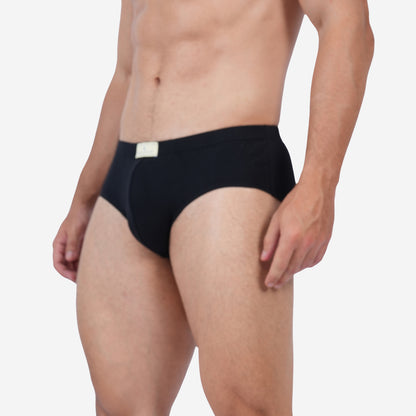 Men's Black & Red Cotton Comfort Briefs - Soft Breathable Everyday Innerwear (Pack of 2)