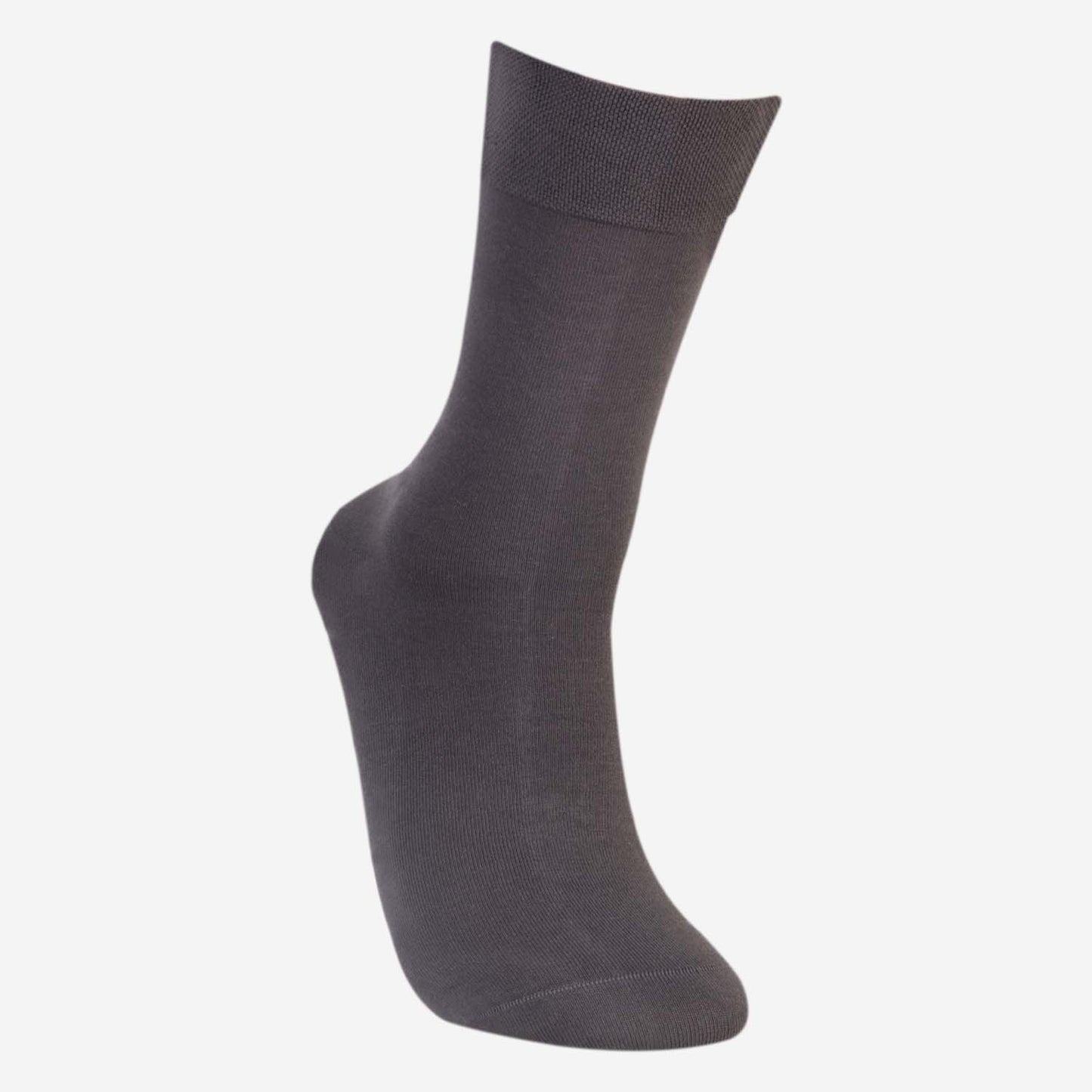 Men Cotton Odour Free Plain Socks (Dk.Grey)