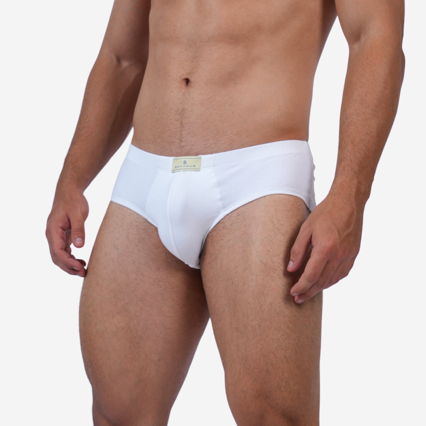Men's White Cotton Comfort Briefs - Soft Breathable Everyday Innerwear (Pack of 2)