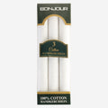 Men's Self White 100% Cotton Handkerchiefs  (Pack of 3)