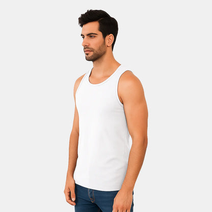 Bamboo White Vest for Men (Pack of 1)