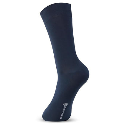 Men Cotton Odour Free Plain Socks (Navy)