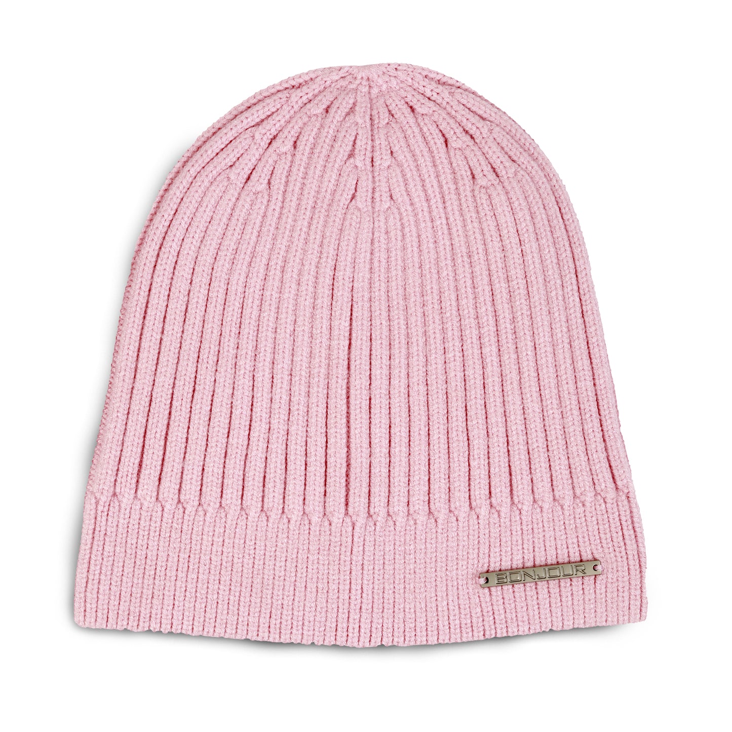 Unisex Woolen Winter Beanie Cap (Rose Pink)