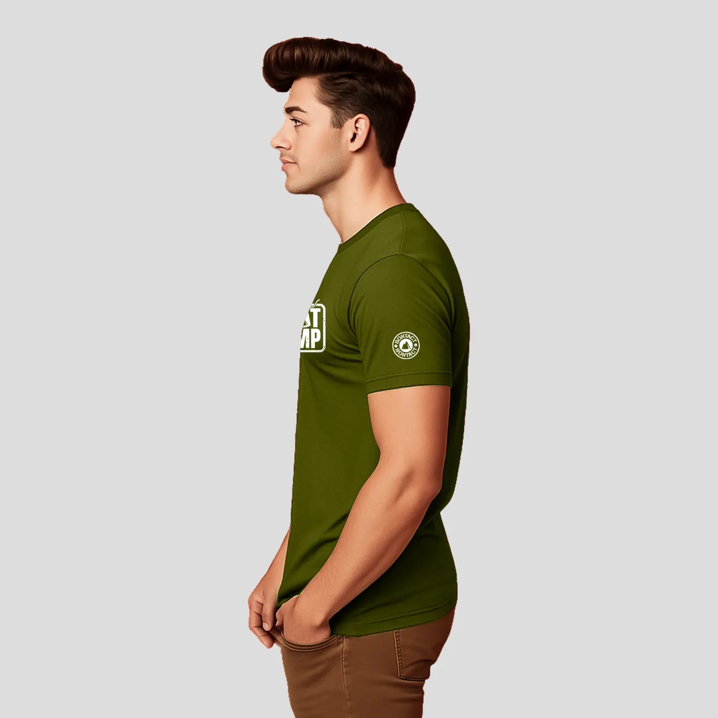 Bontact BOOT CAMP Round-Neck Half Sleeve T-Shirt (Grass Hopper)