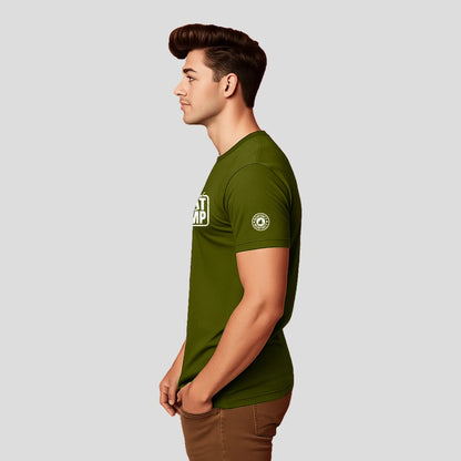 Bontact BOOT CAMP Round-Neck Half Sleeve T-Shirt (Grass Hopper)