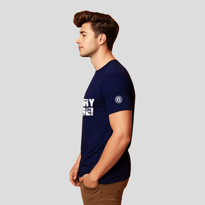Bontact FIT 4 EVERY CHALLENGE Round-Neck Half Sleeve T-Shirt (Navy)