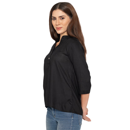 Black Short Kurti – Stylish Kurti for Women & Girl