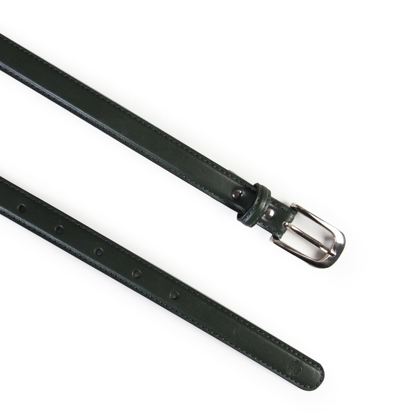 Women Slim Textured  Belt - Green