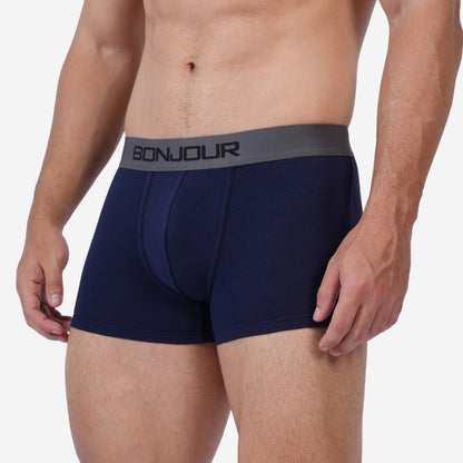 Men's Navy Cotton Comfort Trunk - Soft & Breathable Everyday Innerwear (Pack of 1)