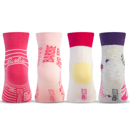 Barbie Anklet Girls Socks (Pack of 4)
