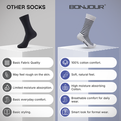 Hush Puppies Men's Multicolored Crew Socks -  Pack of 3