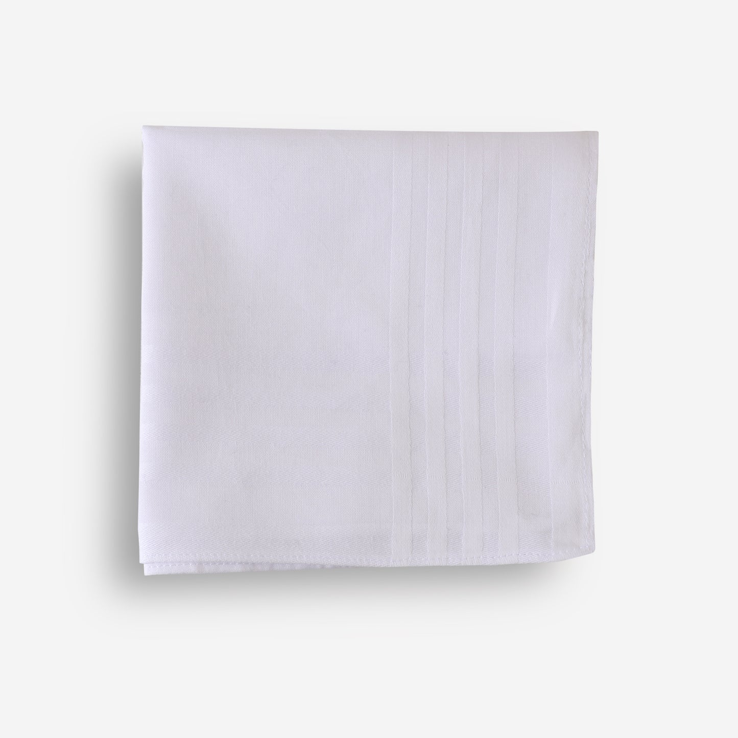 Men’s Formal Cotton Handkerchiefs | Soft & Breathable | Self White | Pack of 6