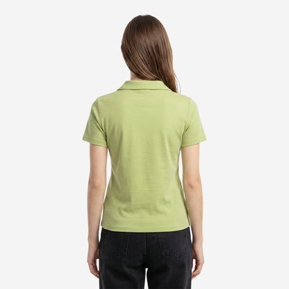 Women’s Solid Pista Polo Half Sleeve T-Shirt