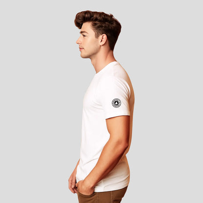 Bontact R.E.D Round-Neck Half Sleeve T-Shirt (White)
