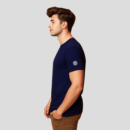 Bontact R.E.D Round-Neck Half Sleeve T-Shirt (Navy)