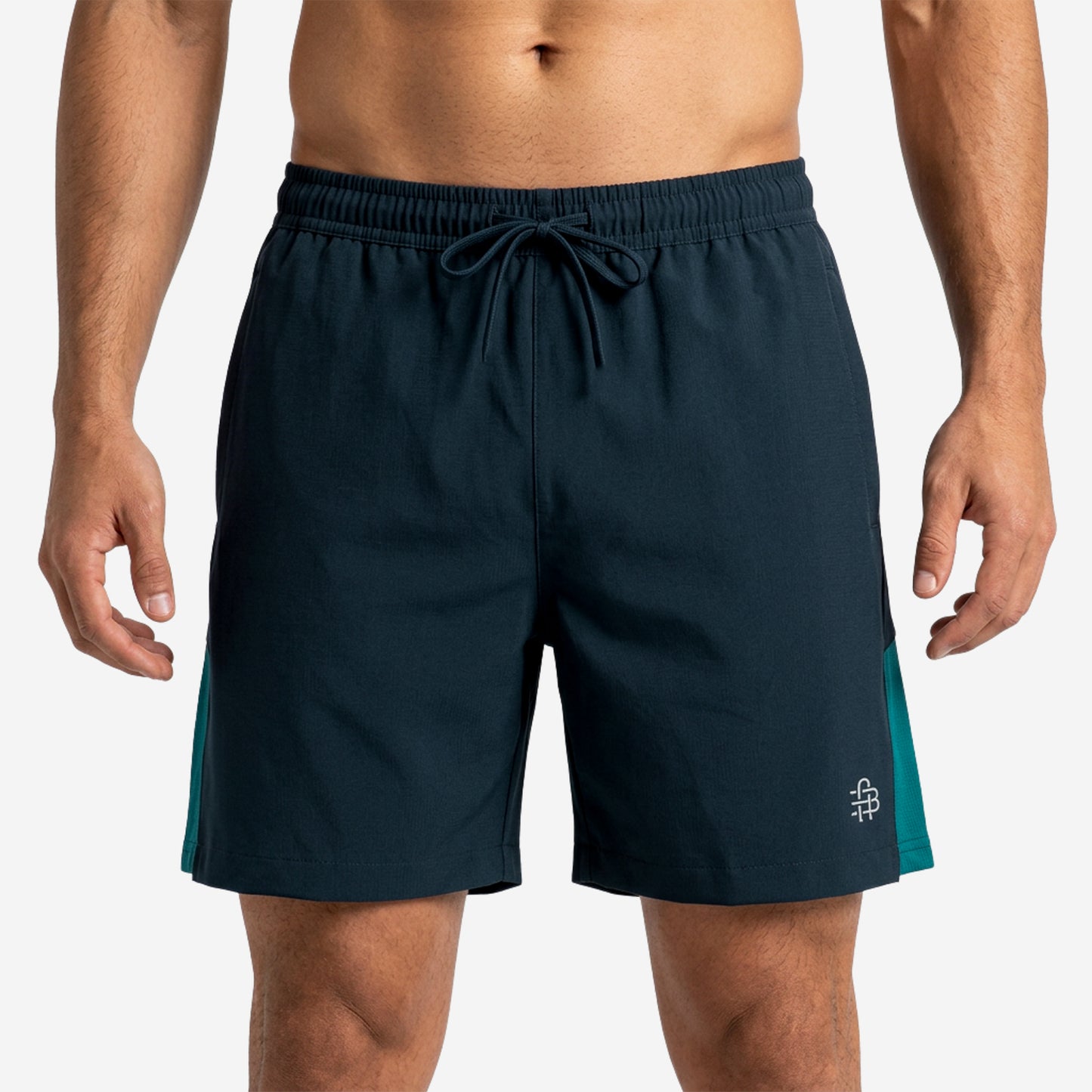 Men’s Navy Regular Fit Activewear Sports Shorts