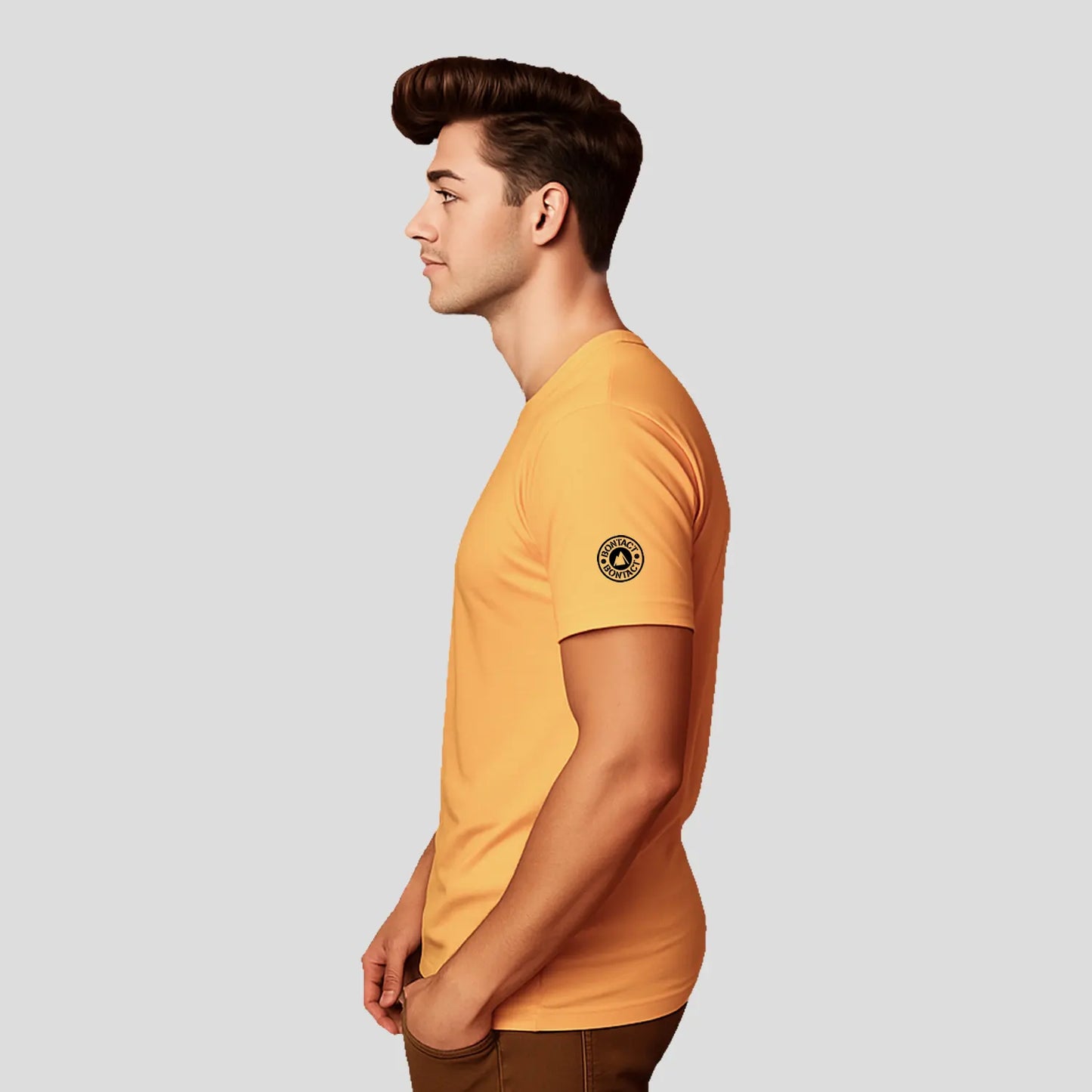 Bontact R.E.D Round-Neck Half Sleeve T-Shirt (Banana Cream)