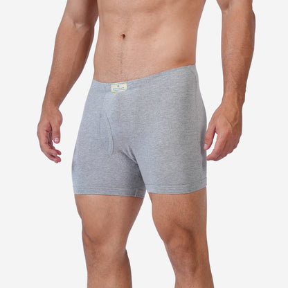 Men's Black & Grey Cotton Comfort Trunk - Soft Breathable Everyday Innerwear (Pack of 2)