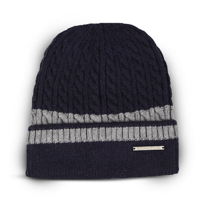 Unisex Winter Beanie Cap (Navy Blue)