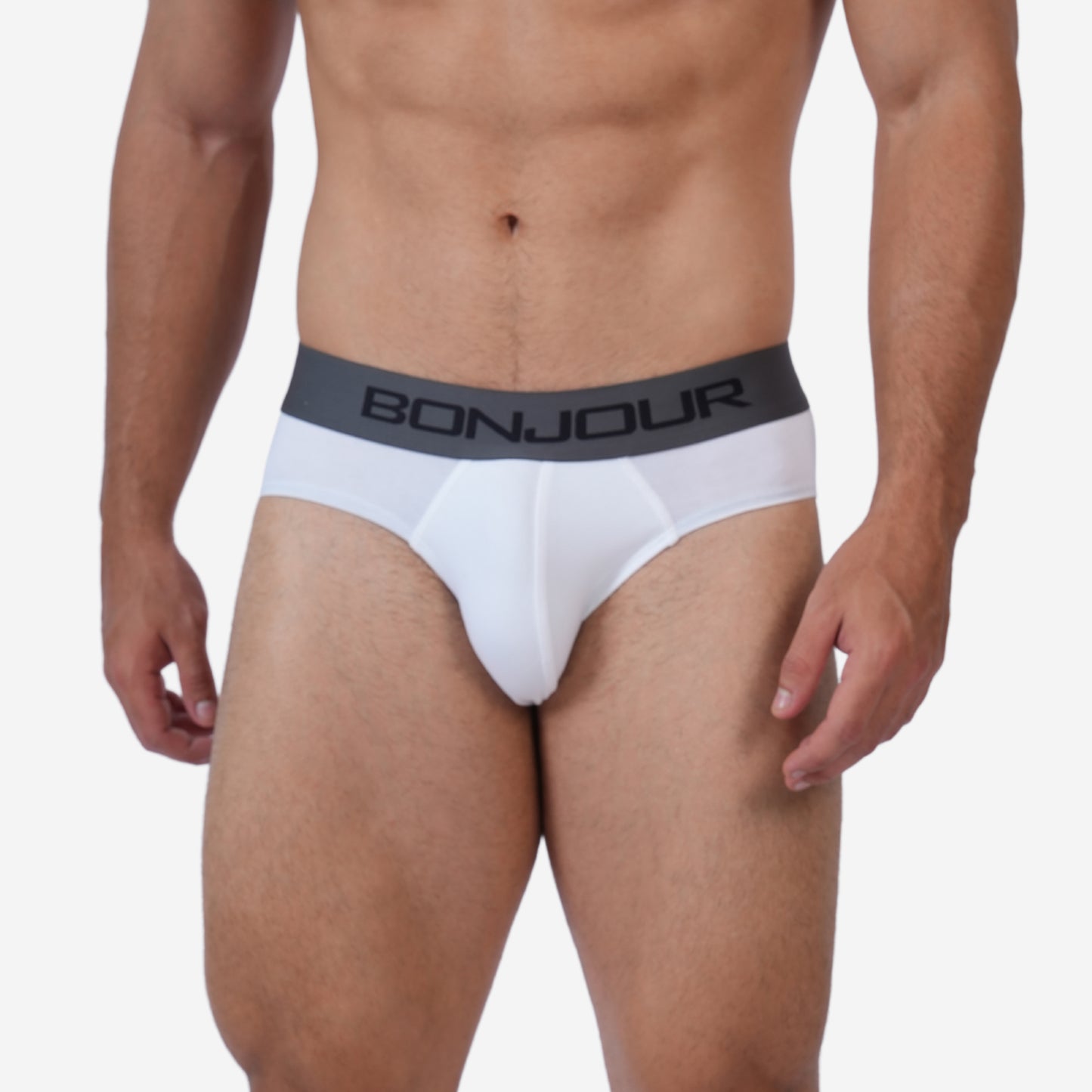 Men's White Cotton Comfort Briefs - Soft Breathable Everyday Innerwear (Pack of 1)