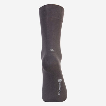 Men Cotton Odour Free Plain Socks (Dk.Grey)