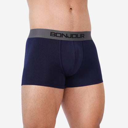 Men's Navy Cotton Comfort Trunk - Soft & Breathable Everyday Innerwear (Pack of 1)