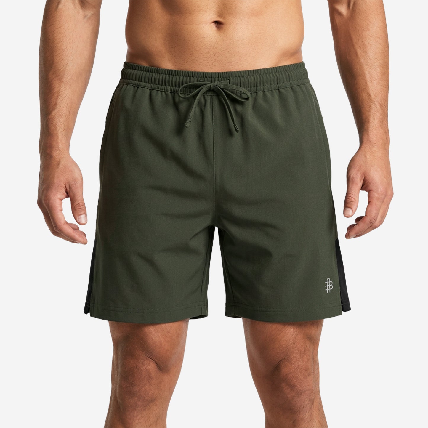 Men’s Olive Regular Fit Activewear Sports Shorts