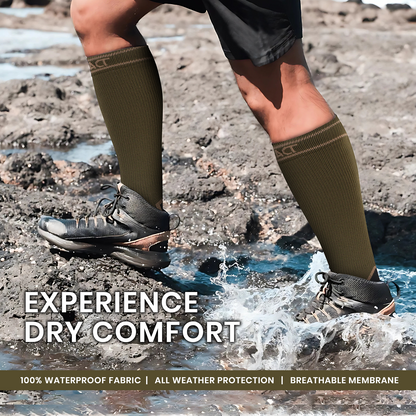 Olive Green Waterproof Socks for Men - (Pack of 1)