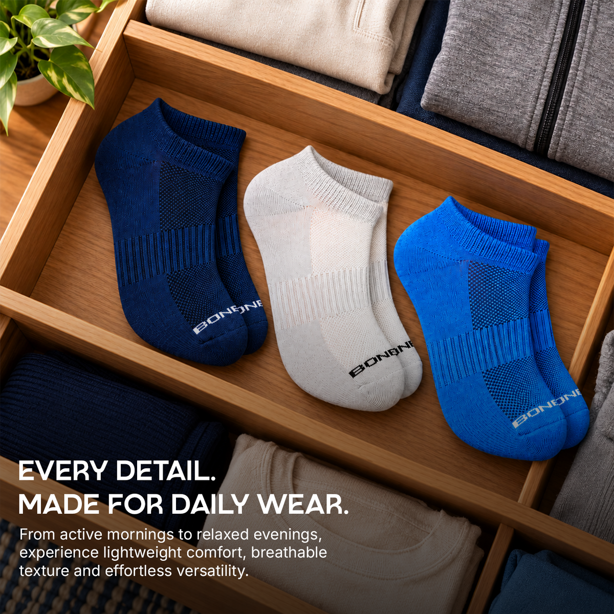 Bonjour Bamboo Secret Socks for Men
