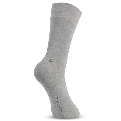 Men Cotton Odour Free Plain Socks (Lt.Grey Mill)