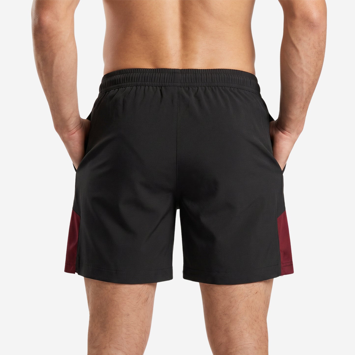 Men’s Black Regular Fit Activewear Sports Shorts