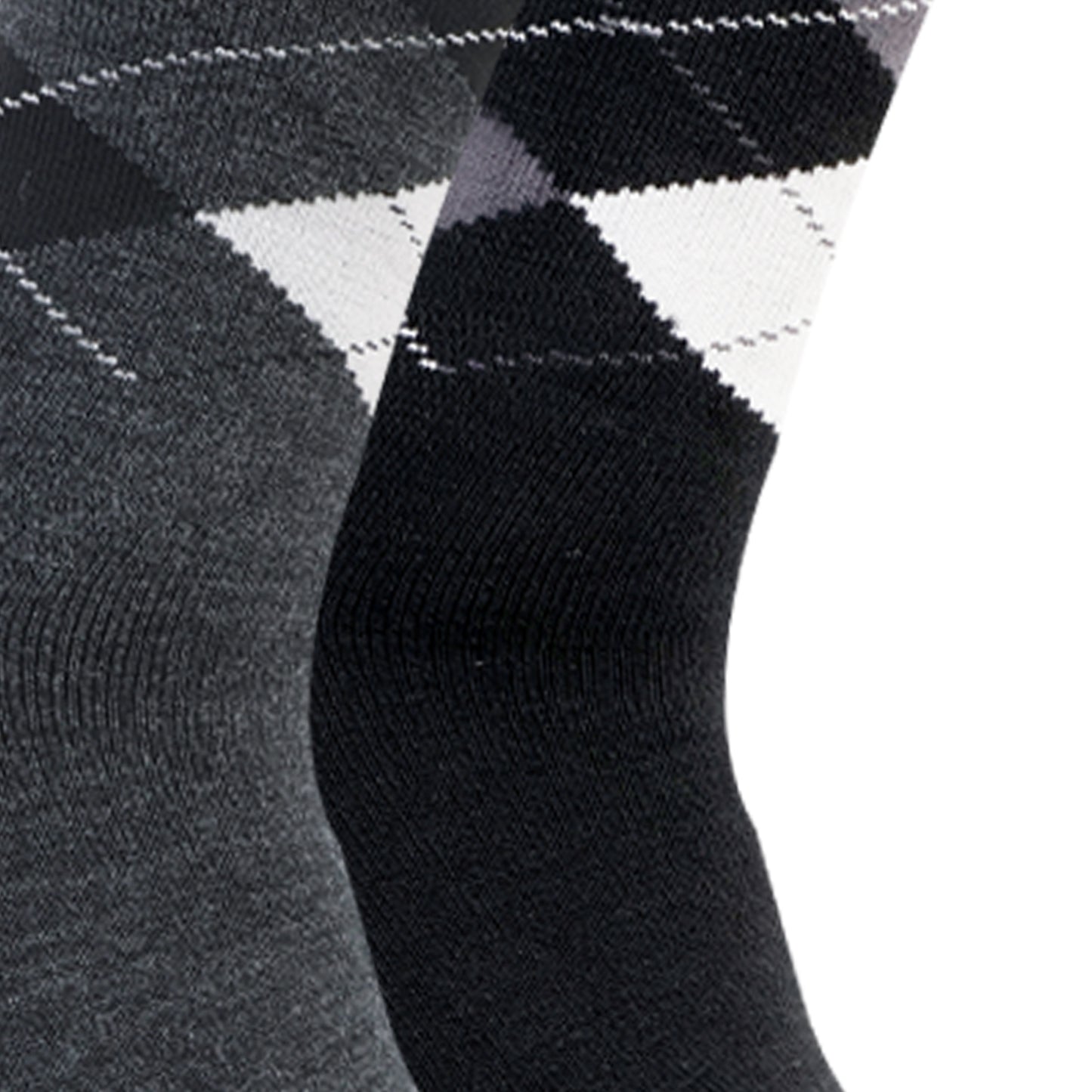 Men Classic Argyle Multicolored Woolen Socks- Pack of 2