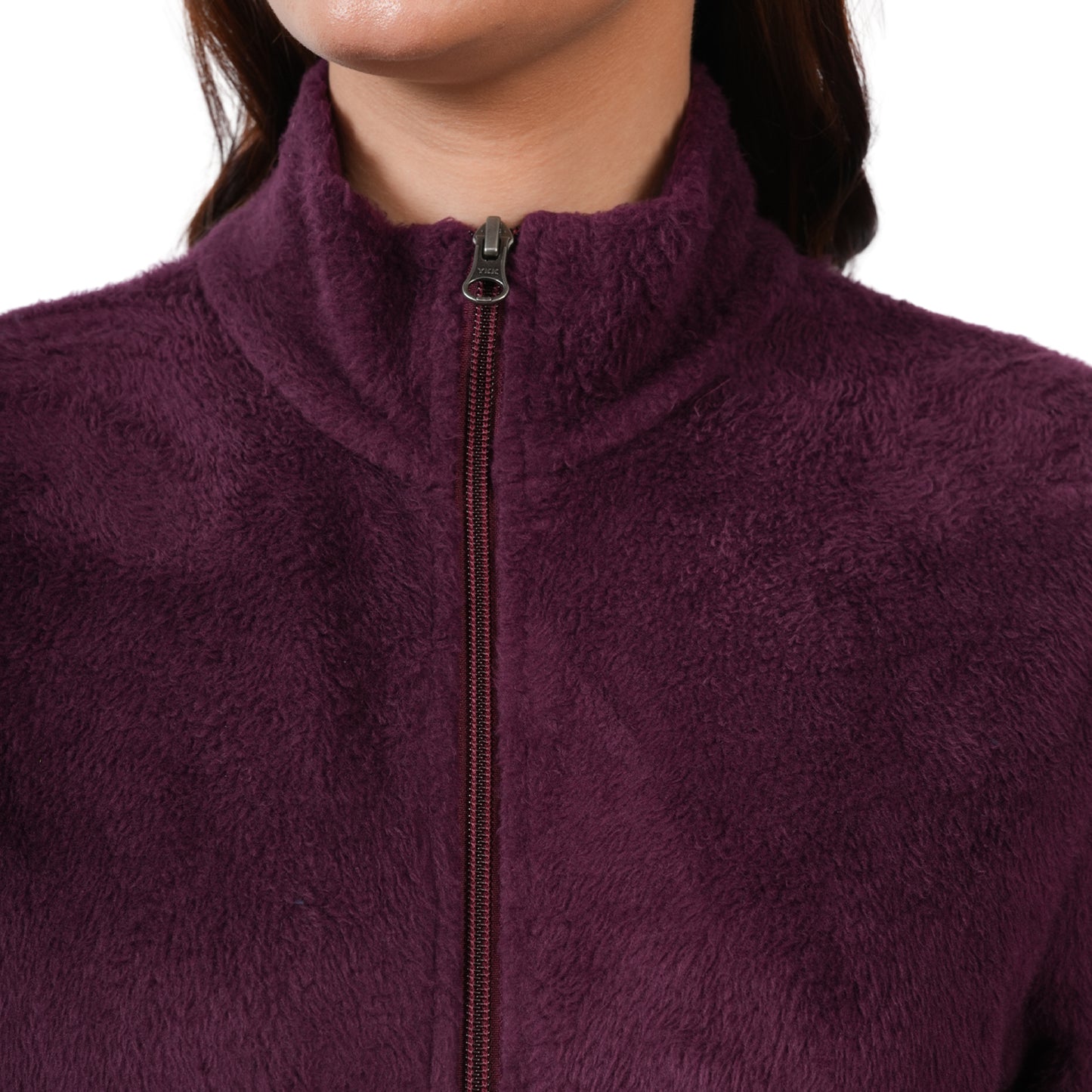 Women's Solid Zipper Hooded Sweatshirt