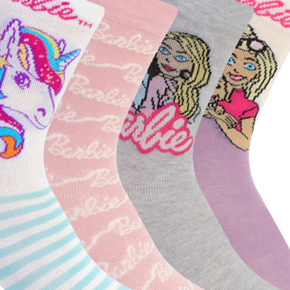 Barbie Girls Cotton Socks (Pack of 4)