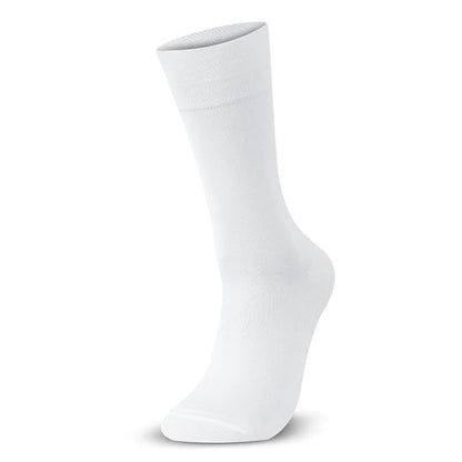 Men Cotton Odour Free Plain Socks (White)