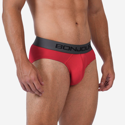 Men's Red Cotton Comfort Briefs - Soft Breathable Everyday Innerwear (Pack of 1)