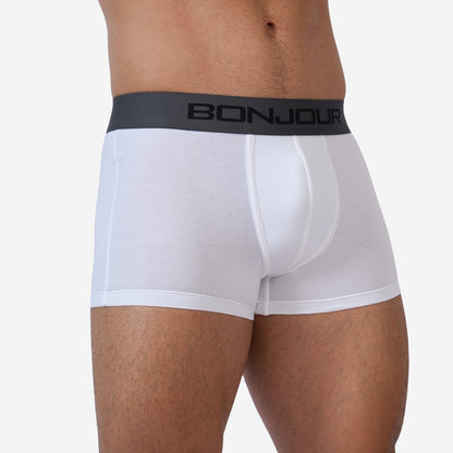 Men's White Cotton Comfort Trunk - Soft & Breathable Everyday Innerwear (Pack of 1)