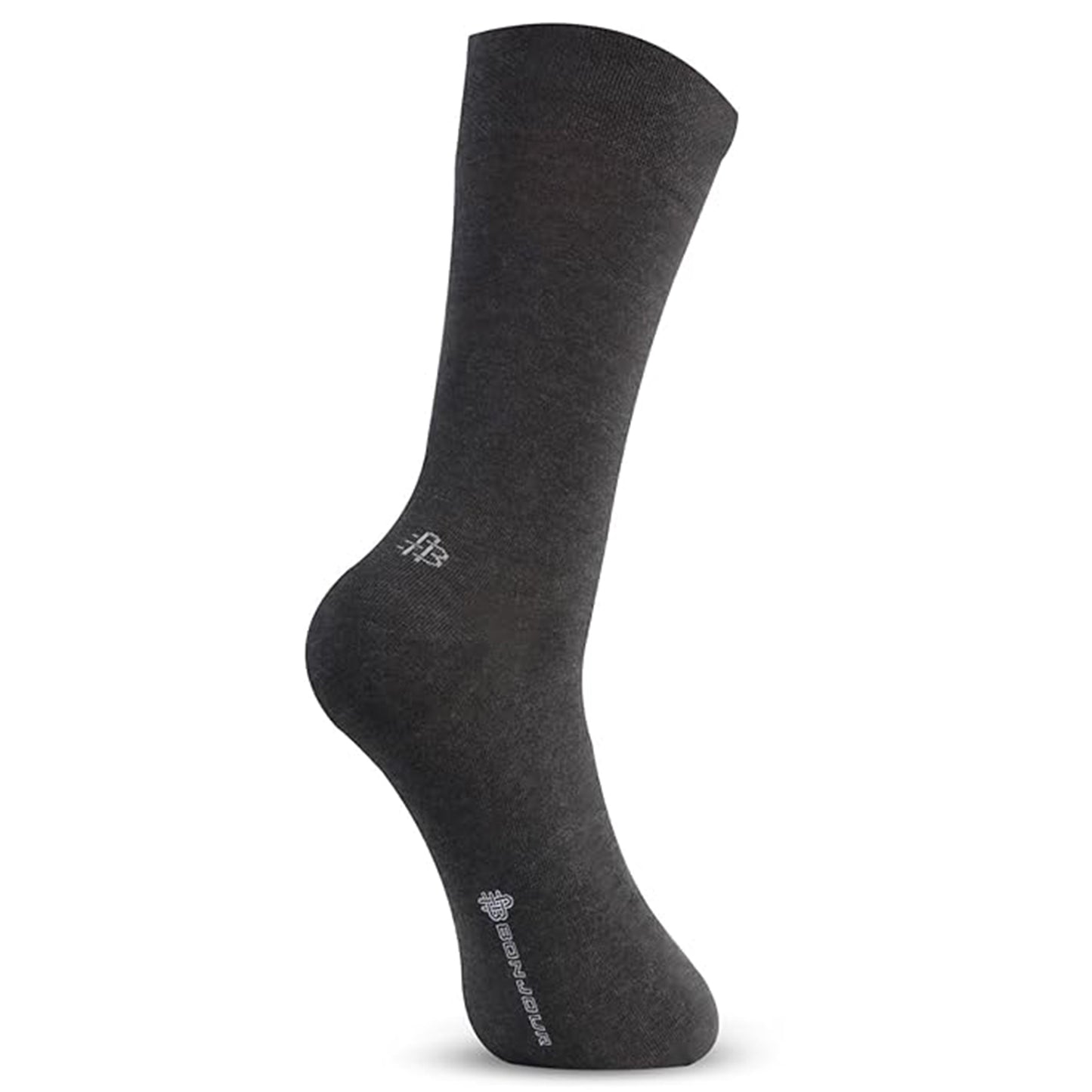 Men Cotton Odour Free Plain Socks (Anthra)