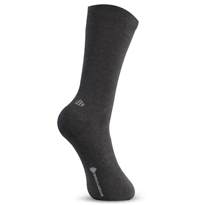 Men Cotton Odour Free Plain Socks (Anthra)
