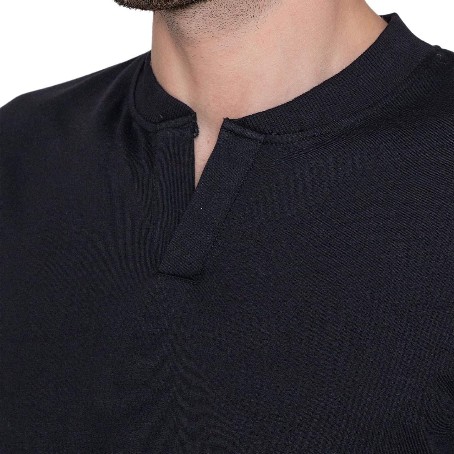 Men's Bomber Polo Sweatshirt - Black