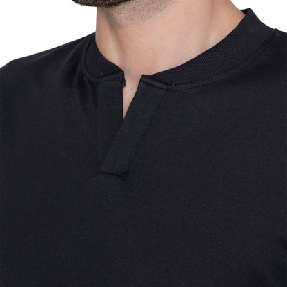 Men's Bomber Polo Sweatshirt - Black