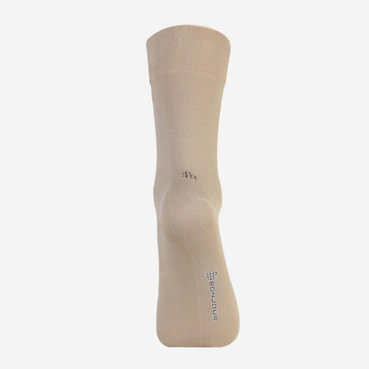 Men Cotton Odour Free Plain Socks (Oyster)