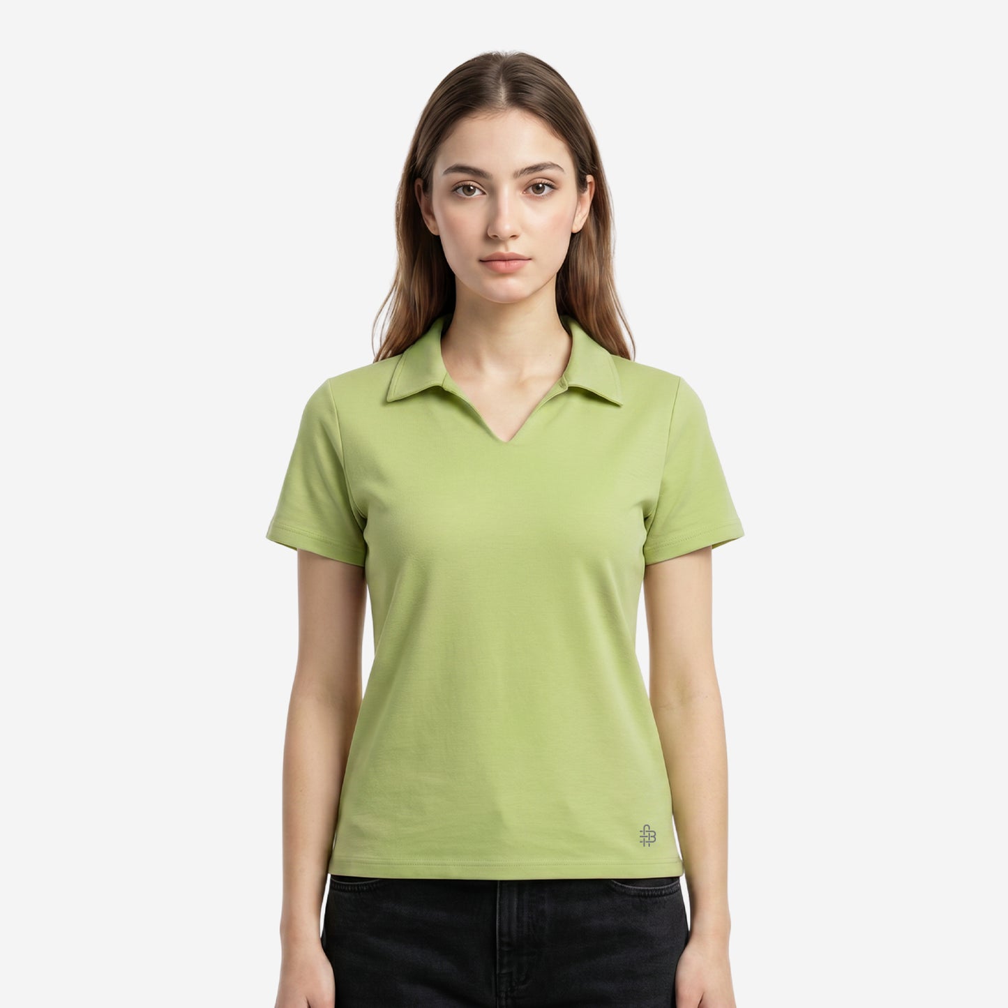 Women’s Solid Pista Polo Half Sleeve T-Shirt
