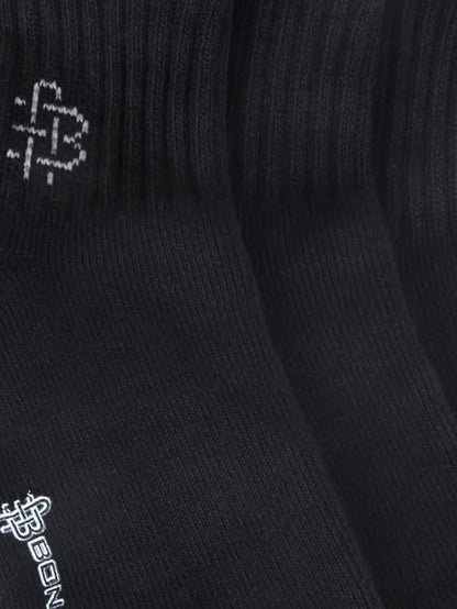 Men Cushioned Black Ankle-Length Joggers Sports Socks - Pack of 3
