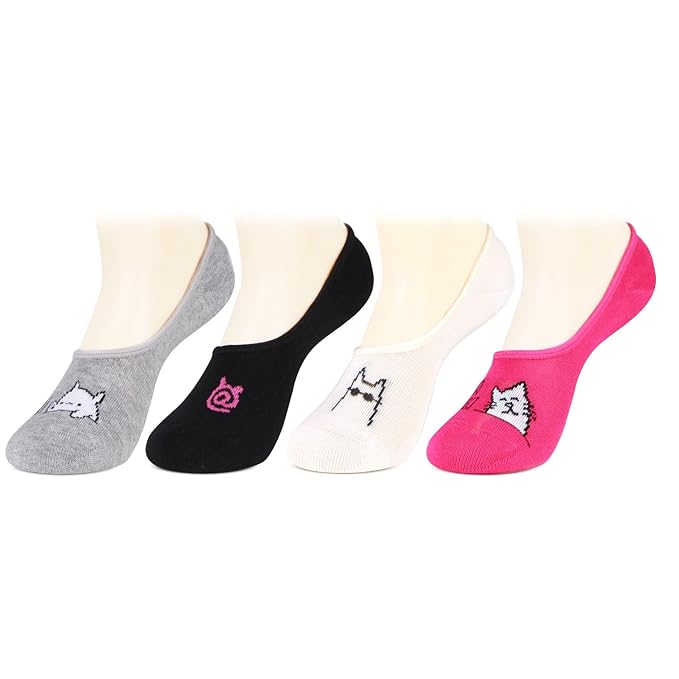Women's Cotton Loafer/ Footies/ Fashion / No Show Socks - Pack of 4