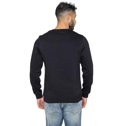 Men's Black Graphic Printed Crew Neck Sweatshirt – Stay Humble Hustle Hard
