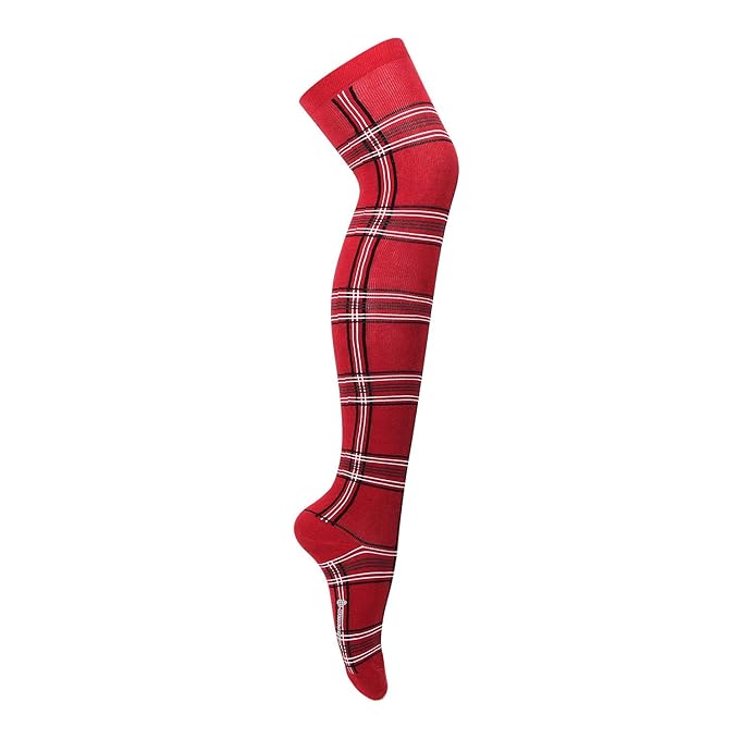 Knee High Socks - Red Tartan Edition
