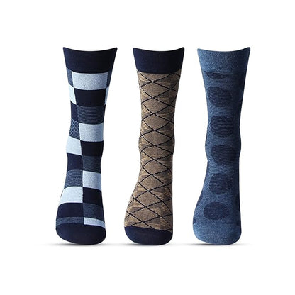 Men Formal Full Length Office Socks - Pack Of 3