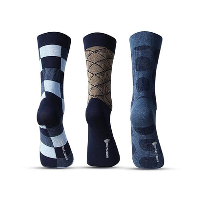 Men Formal Full Length Office Socks - Pack Of 3
