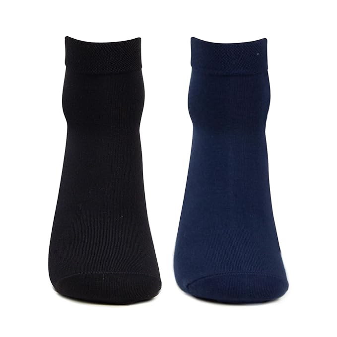 Men Club Class Anklet Socks (Black & Navy Blue, Free size)
